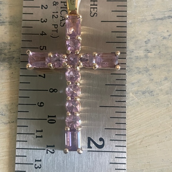 Purple Cross Pendant - Picture 4 of 5